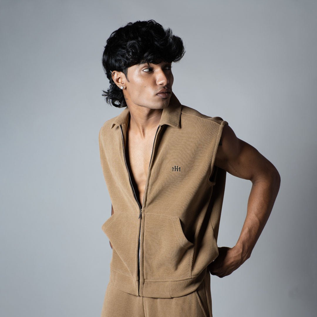 SAND KNITDRIP UTILITY JACKET - Hophead