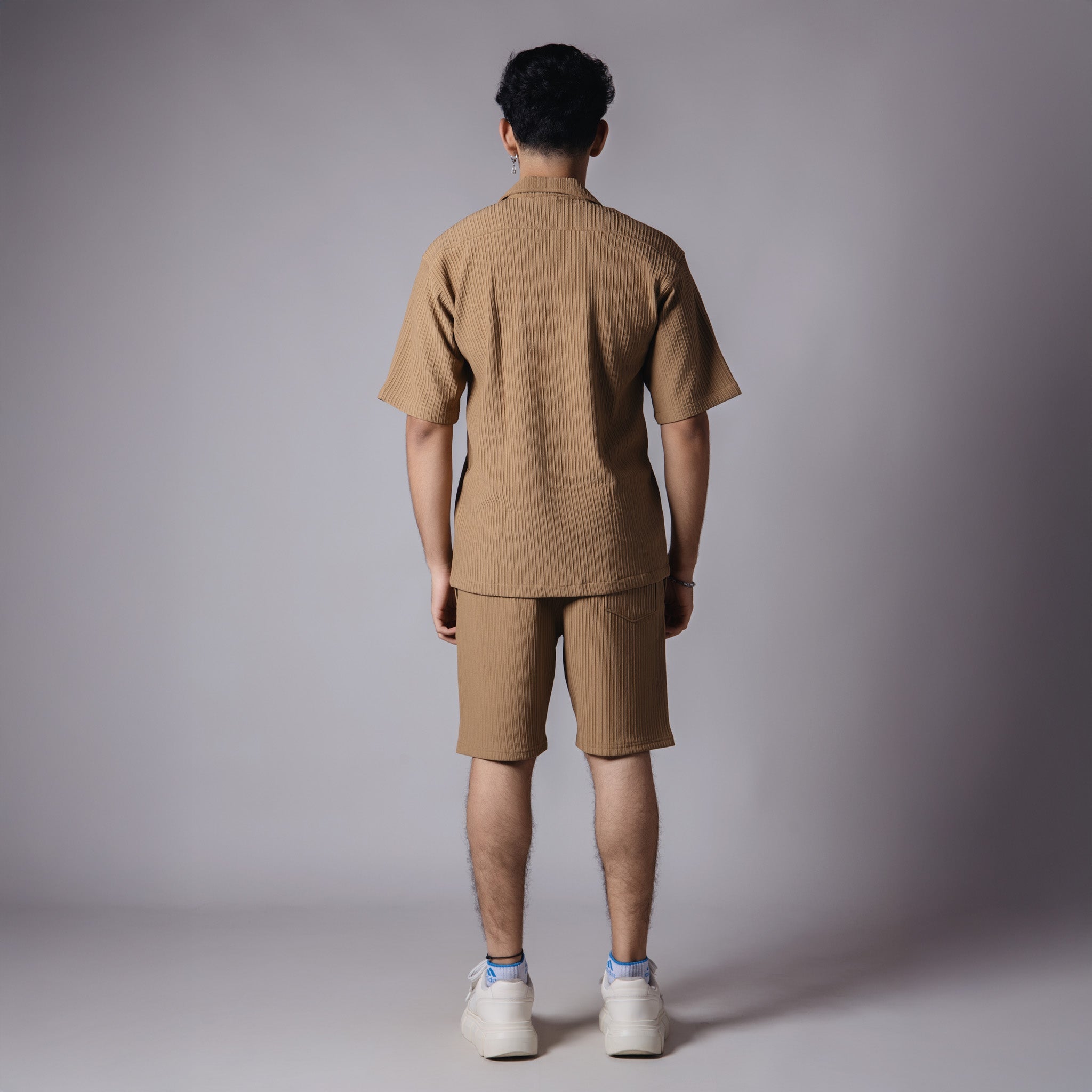 SAND STRIPPED TEXTURED CO - ORD SET - Hophead