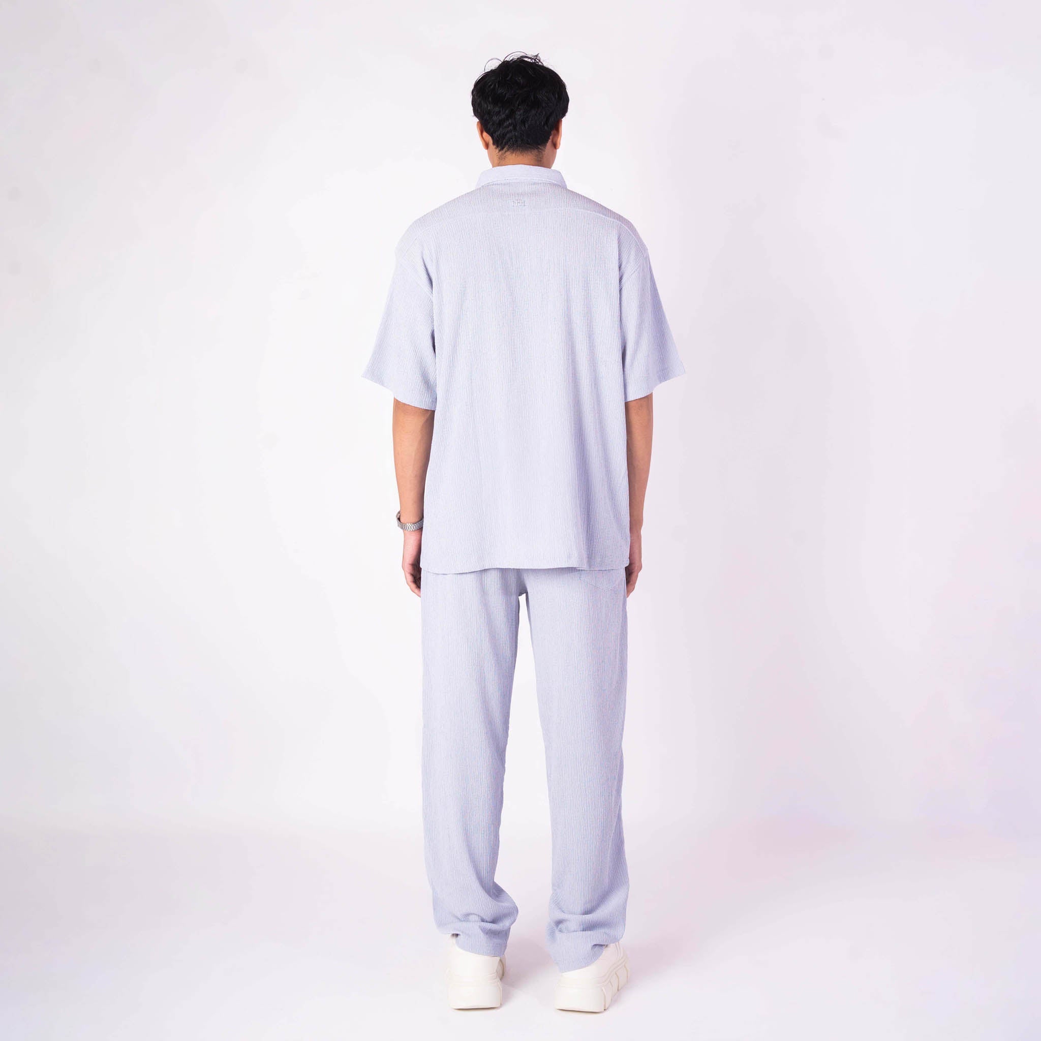 SILVER GREY CRINKLE CO - ORD SET - Hophead