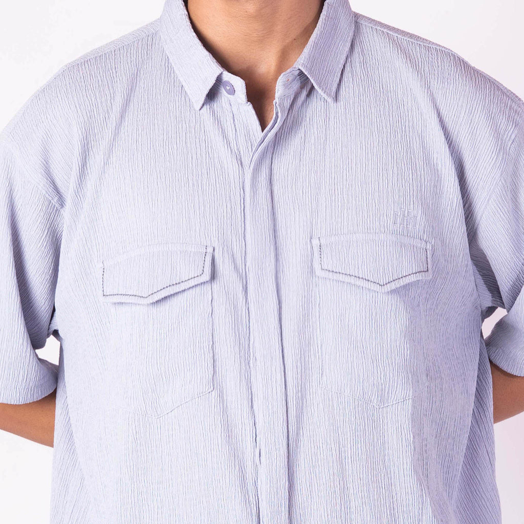 SILVER GREY CRINKLE CO - ORD SET - Hophead