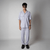 SILVER GREY CRINKLE CO-ORD SET