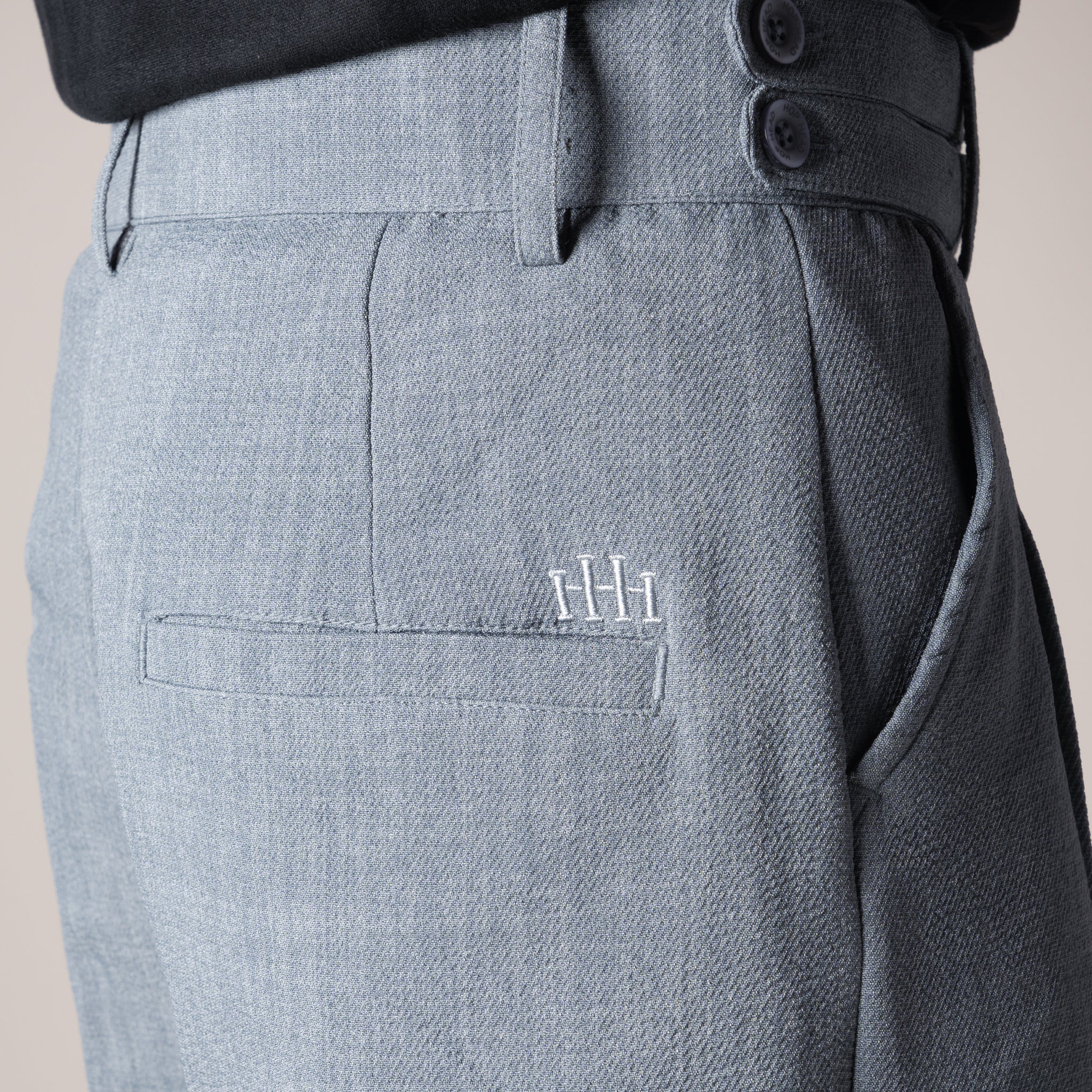 SILVER GREY DOUBLE FLAP TROUSER - Hophead
