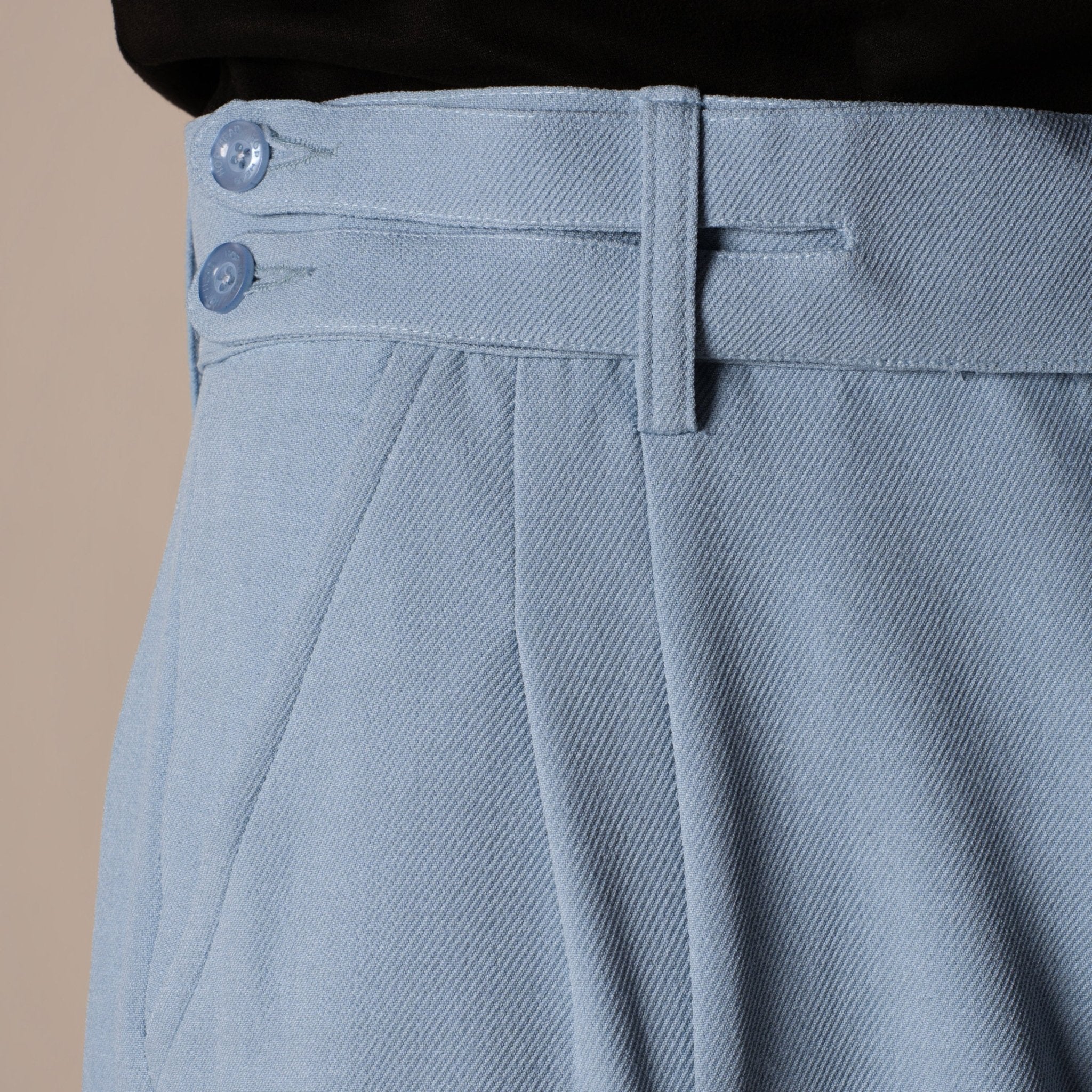 SKY BLUE DOUBLE FLAP TROUSER - Hophead