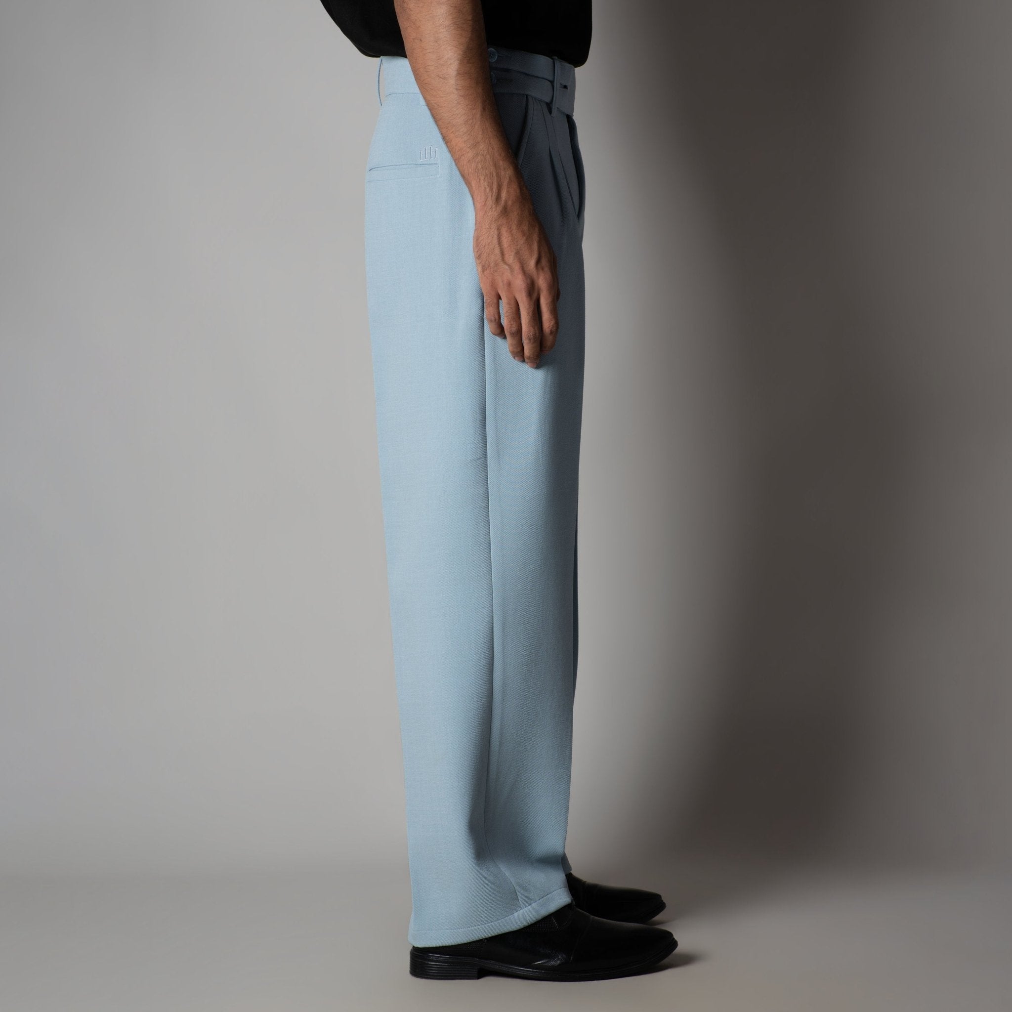 SKY BLUE DOUBLE FLAP TROUSER - Hophead
