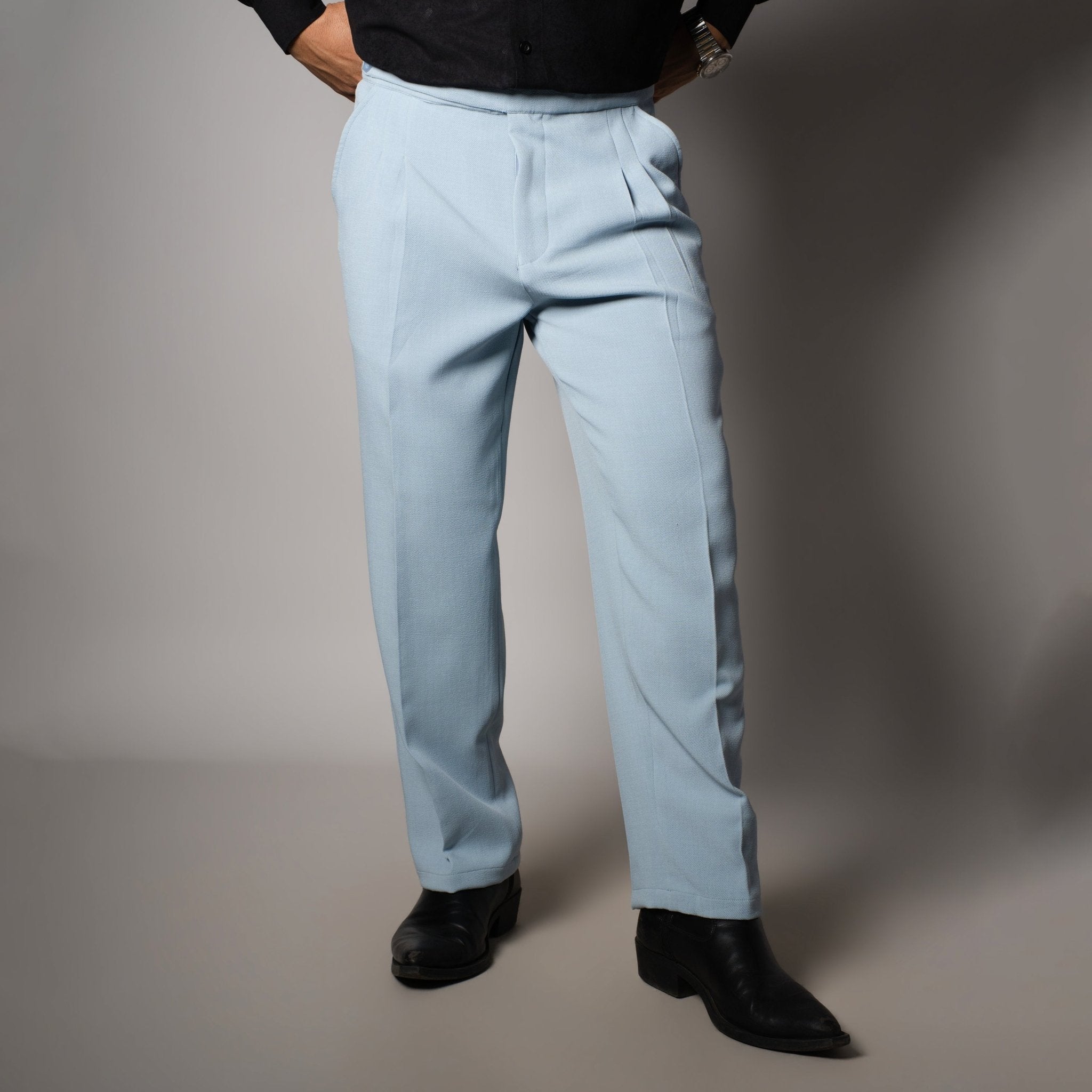 SKY BLUE DOUBLE FLAP TROUSER - Hophead