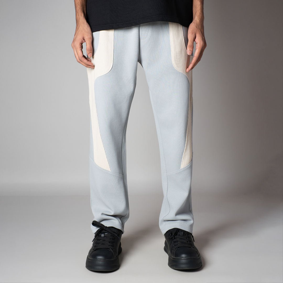 SKY BLUE FRONT PATCH SWEATPANTS - Hophead