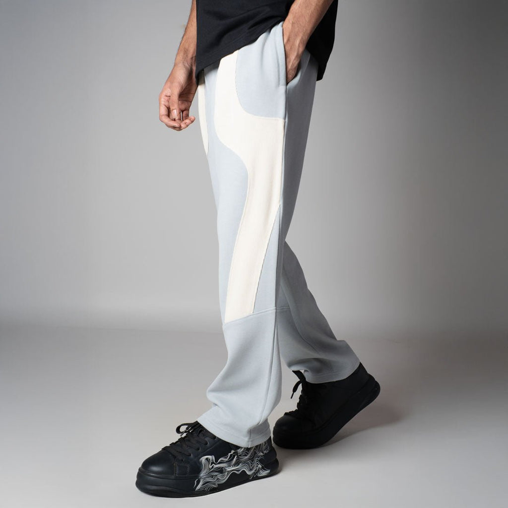 SKY BLUE FRONT PATCH SWEATPANTS - Hophead