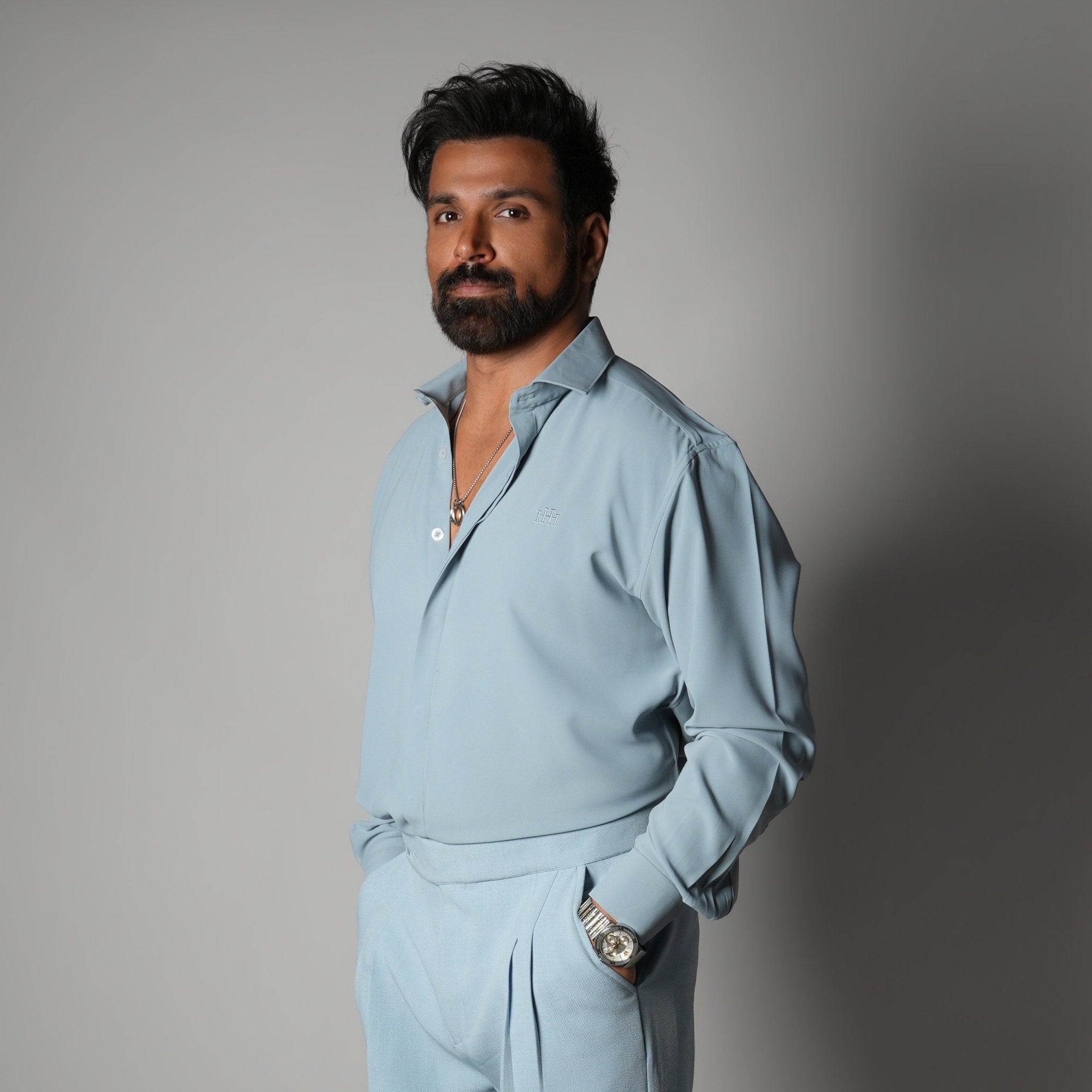 SKY BLUE KOREAN ULTRALITE SHIRT - Hophead