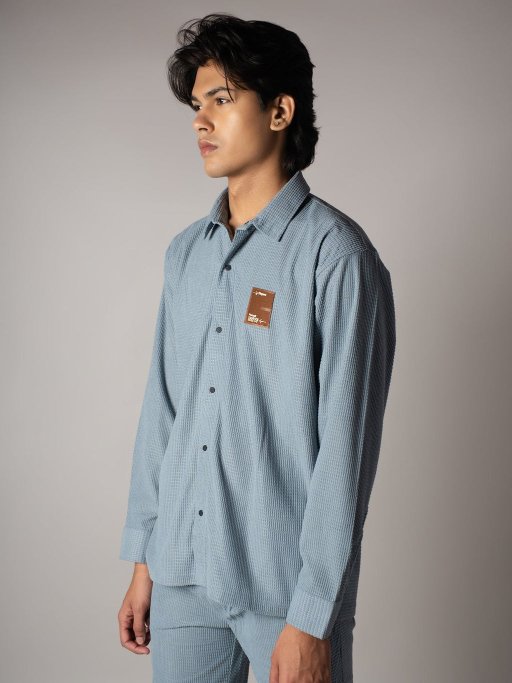 Sky Blue Waffle Button Down Shirt - Hophead