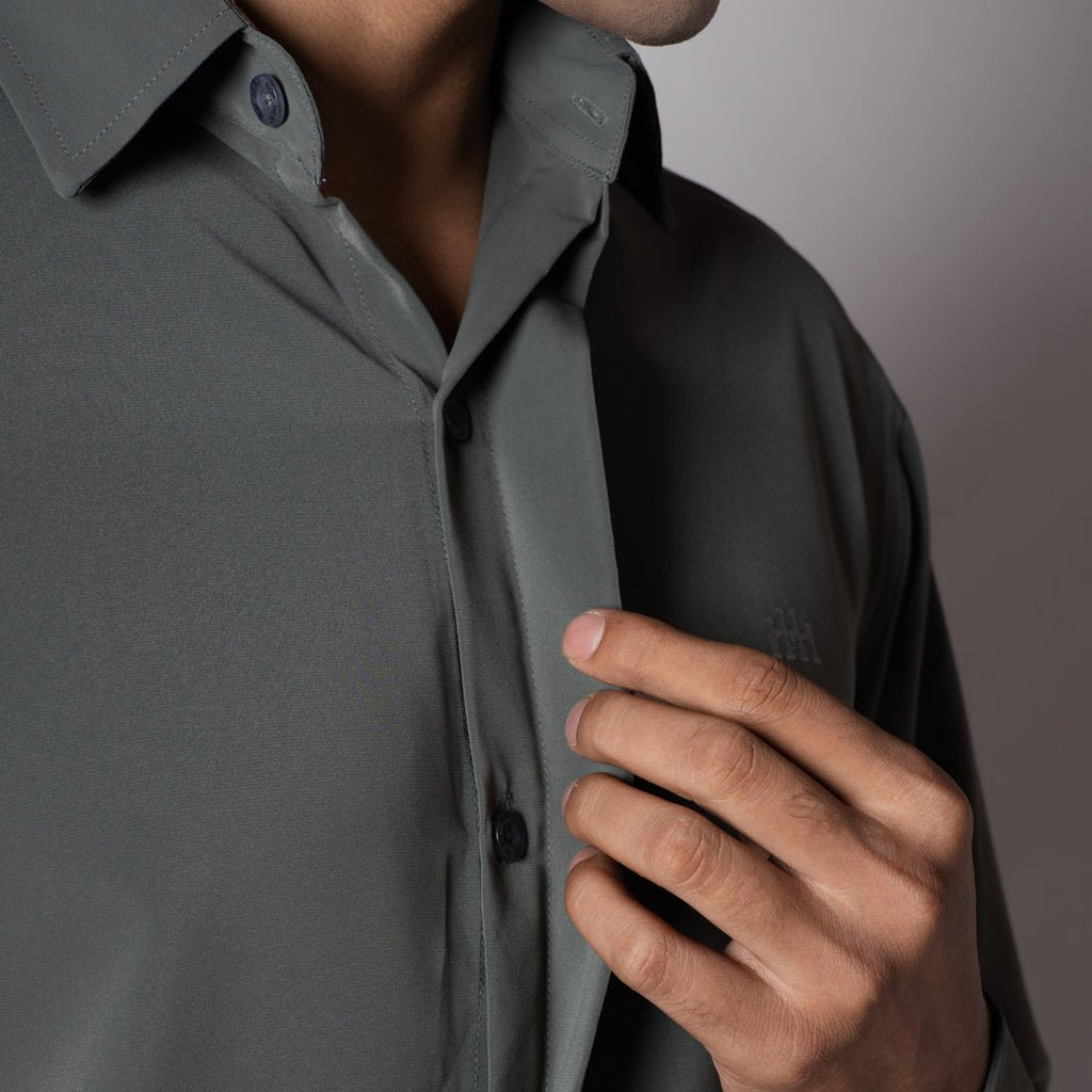 SLATE GREY KOREAN ULTRALITE SHIRT - Hophead