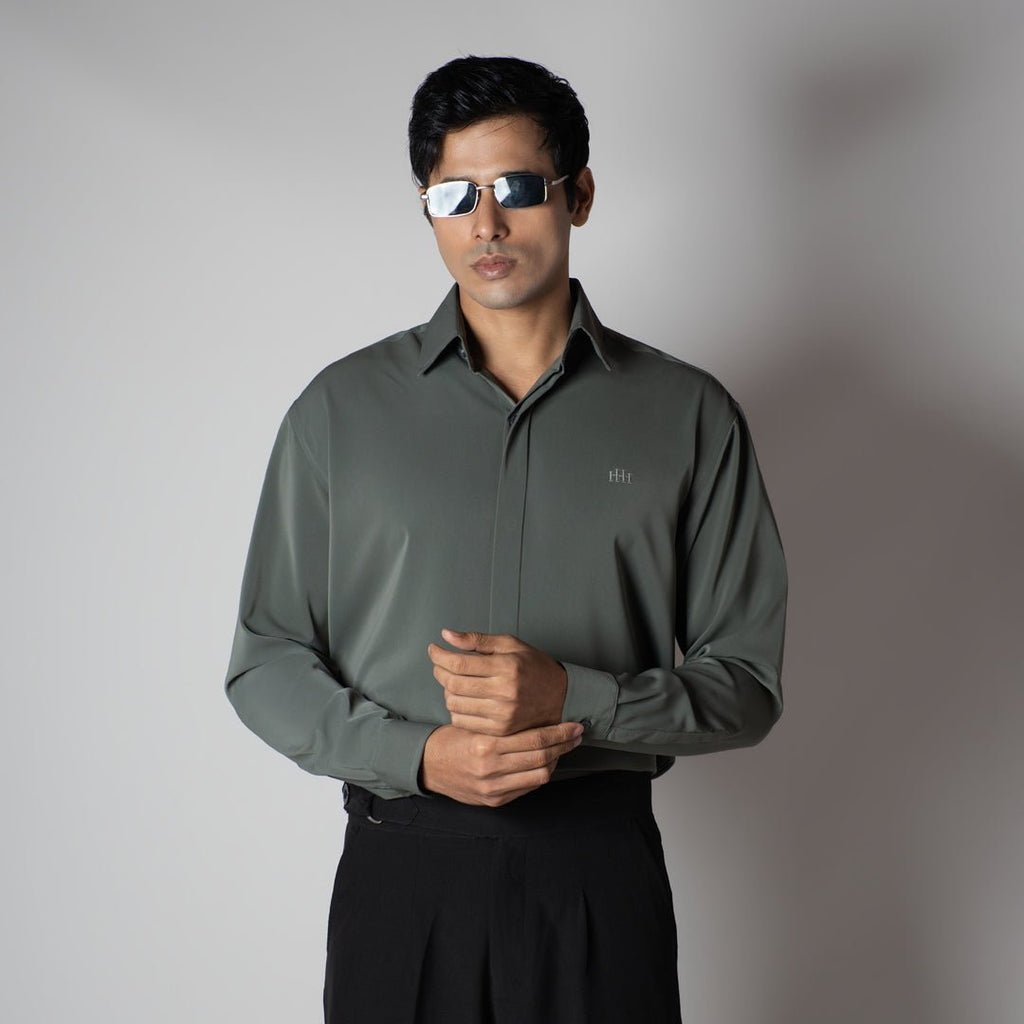 SLATE GREY KOREAN ULTRALITE SHIRT - Hophead