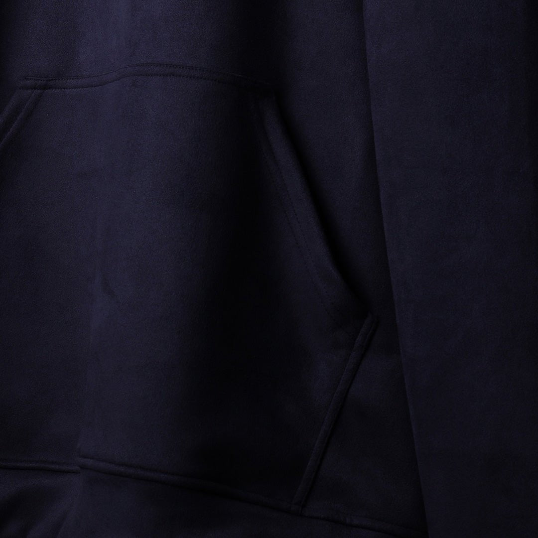 SPACE BLUE OVERSIZED SUEDE HOODIE - Hophead