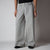 STONE GREY TEXTURED LINEN TRAVEL PANTS
