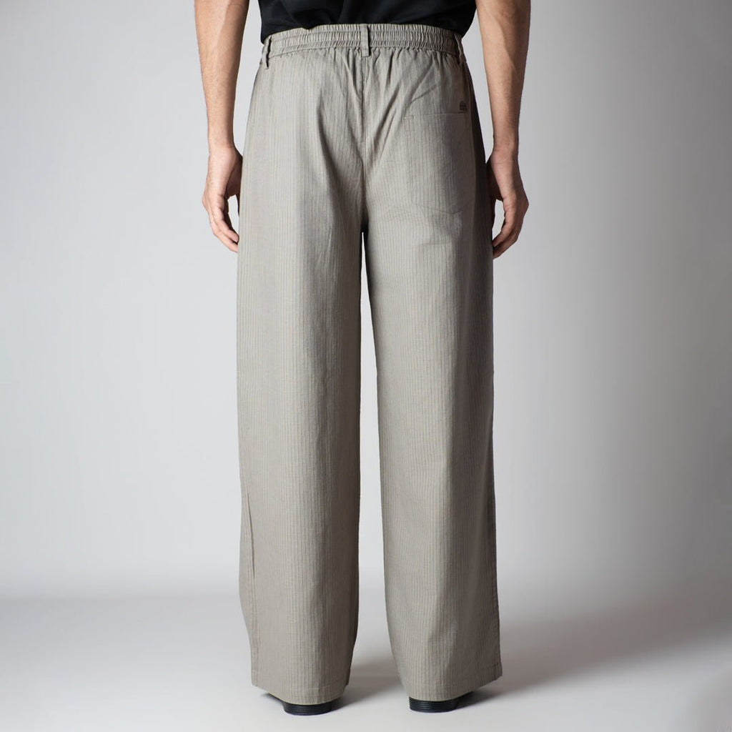STONE GREY VERTICAL STRIPED PANT - Hophead