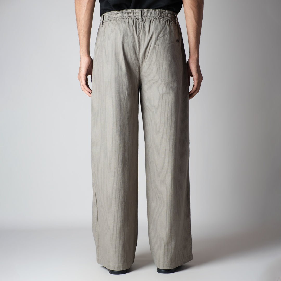 STONE GREY VERTICAL STRIPED PANT - Hophead