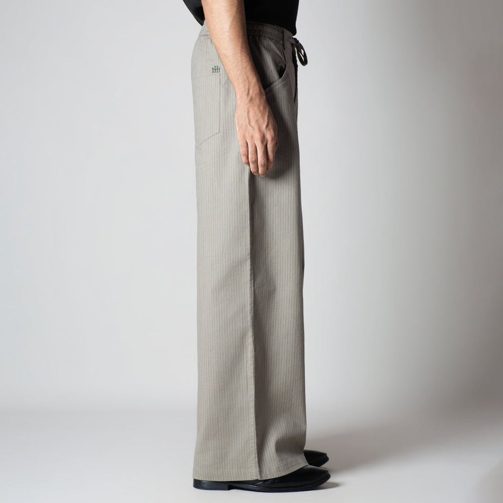 STONE GREY VERTICAL STRIPED PANT - Hophead