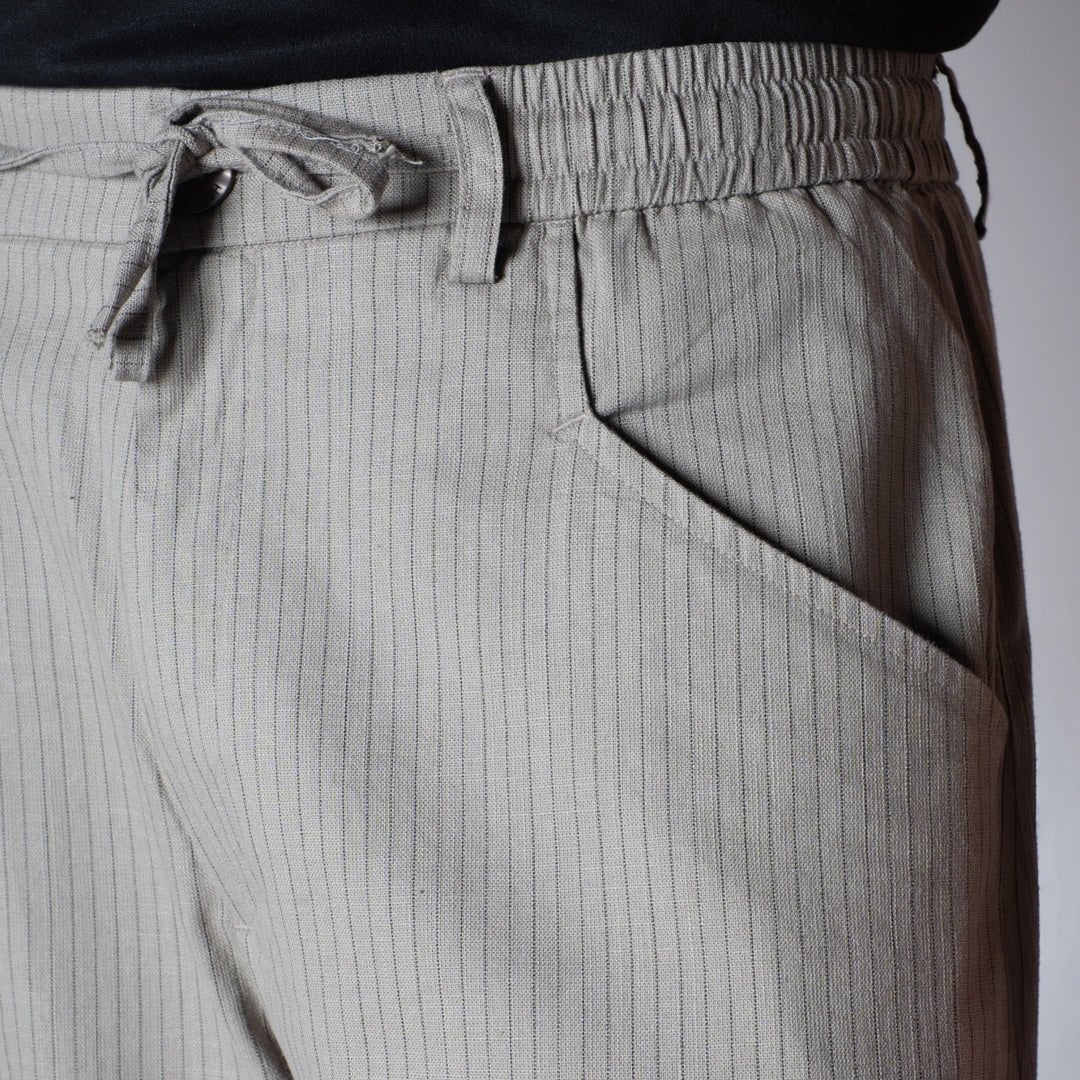 STONE GREY VERTICAL STRIPED PANT - Hophead