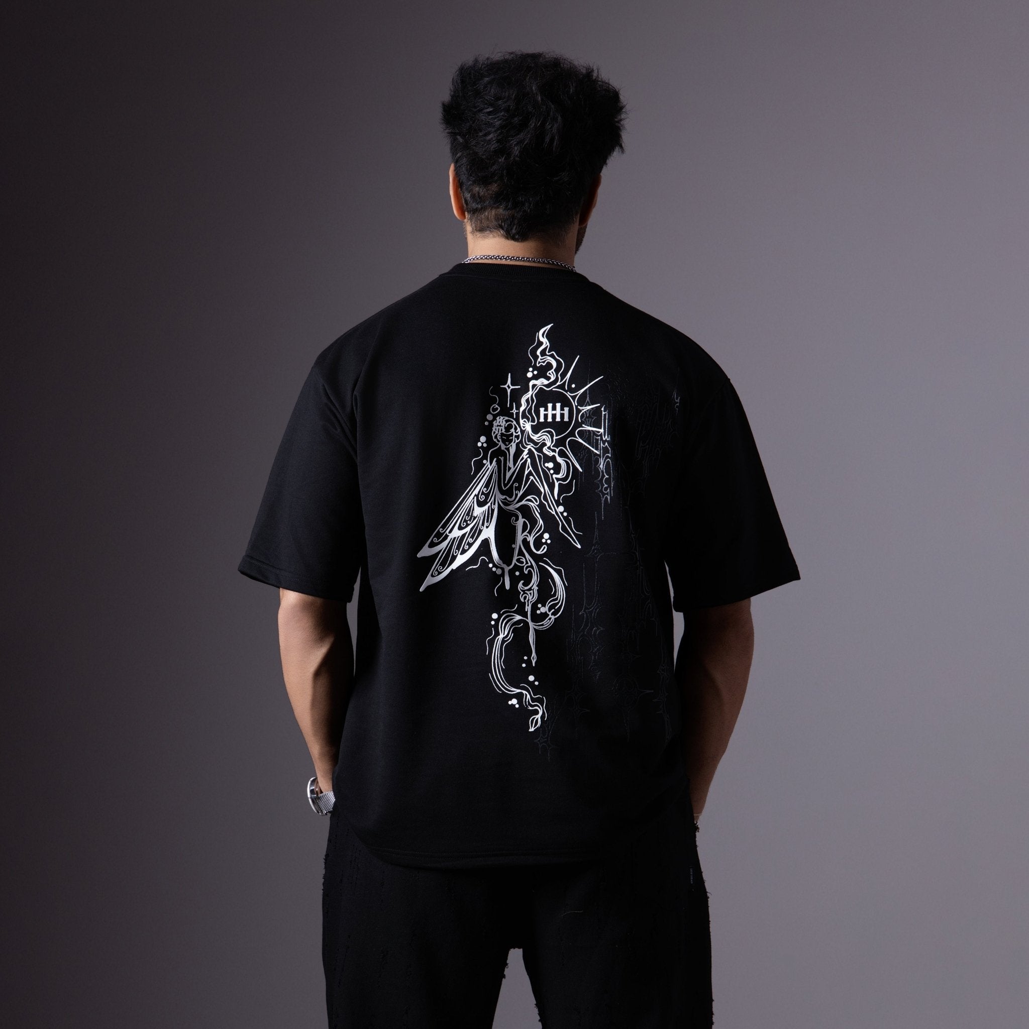 SUN FAIRY BLACK GRAPHIC T - SHIRT - Hophead
