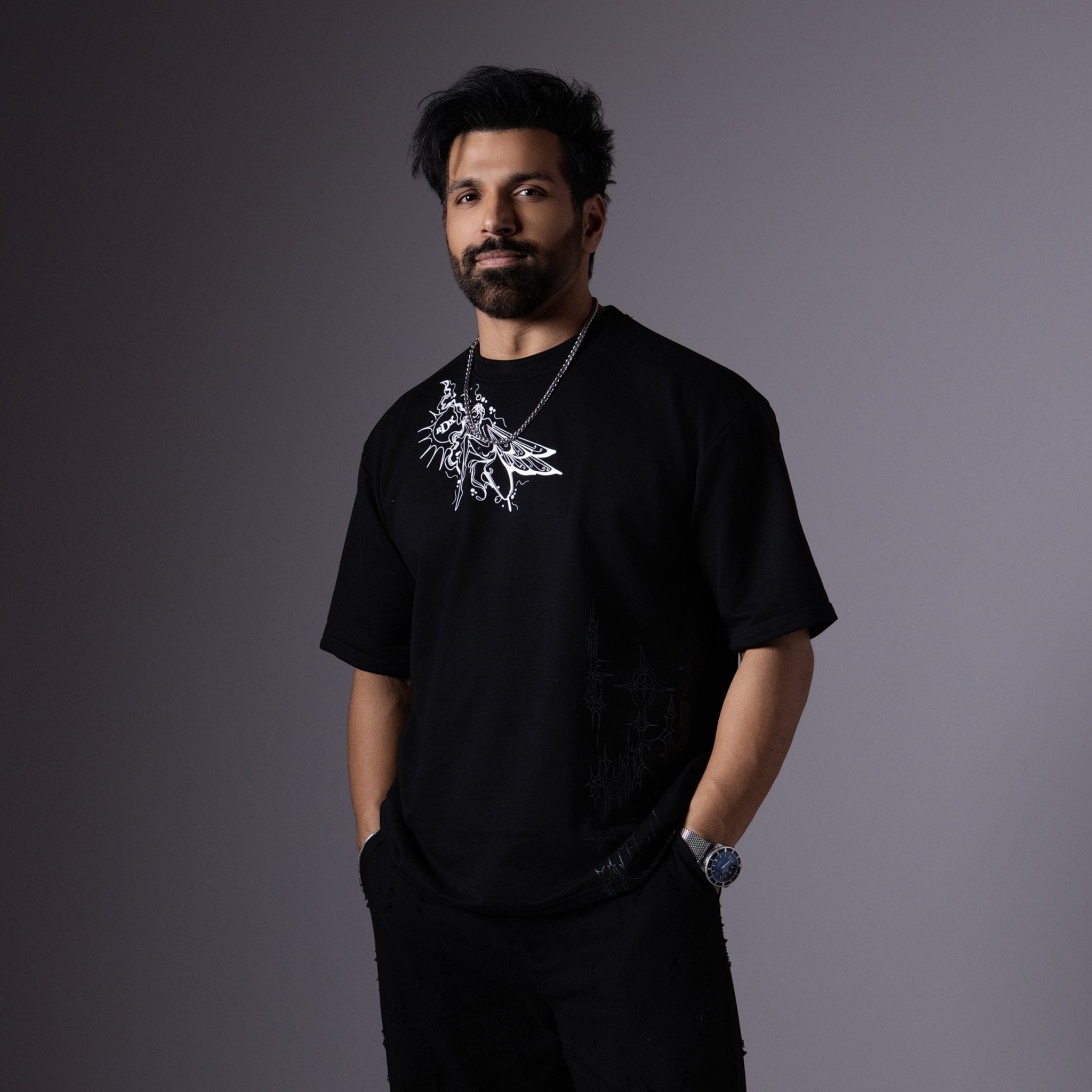 SUN FAIRY BLACK GRAPHIC T - SHIRT - Hophead