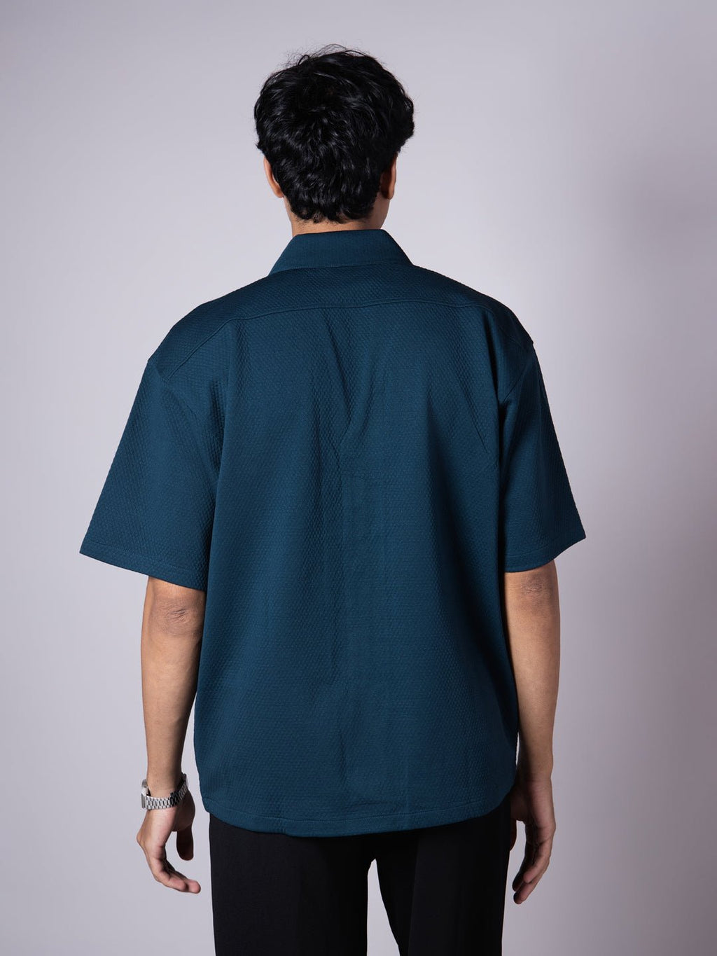 TURQUOISE BLAZER COLLARED SHIRT - Hophead