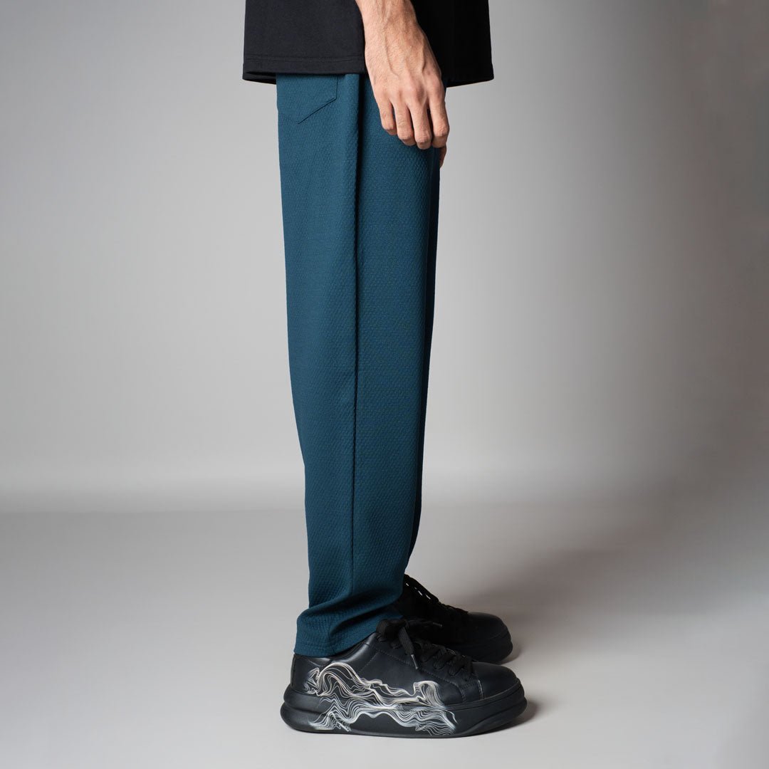 TURQUOISE BLUE TEXTURED SWEATPANT - Hophead