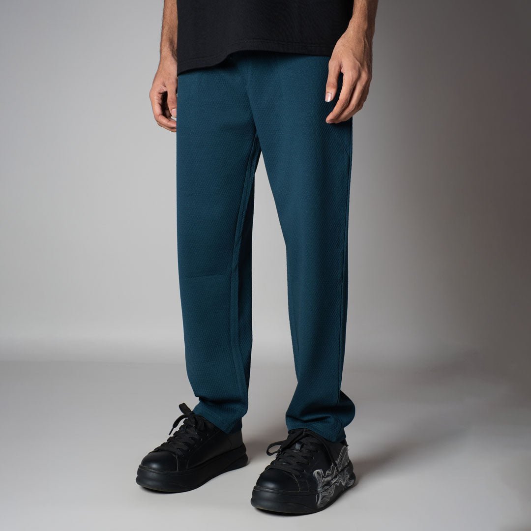TURQUOISE BLUE TEXTURED SWEATPANT - Hophead