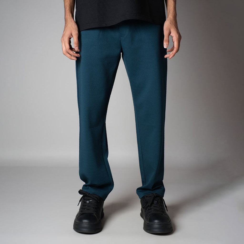 TURQUOISE BLUE TEXTURED SWEATPANT - Hophead