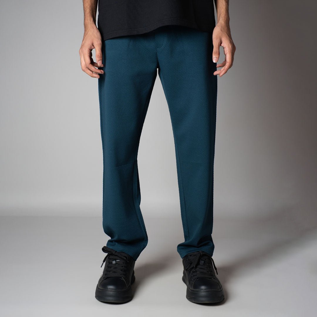 TURQUOISE BLUE TEXTURED SWEATPANT - Hophead