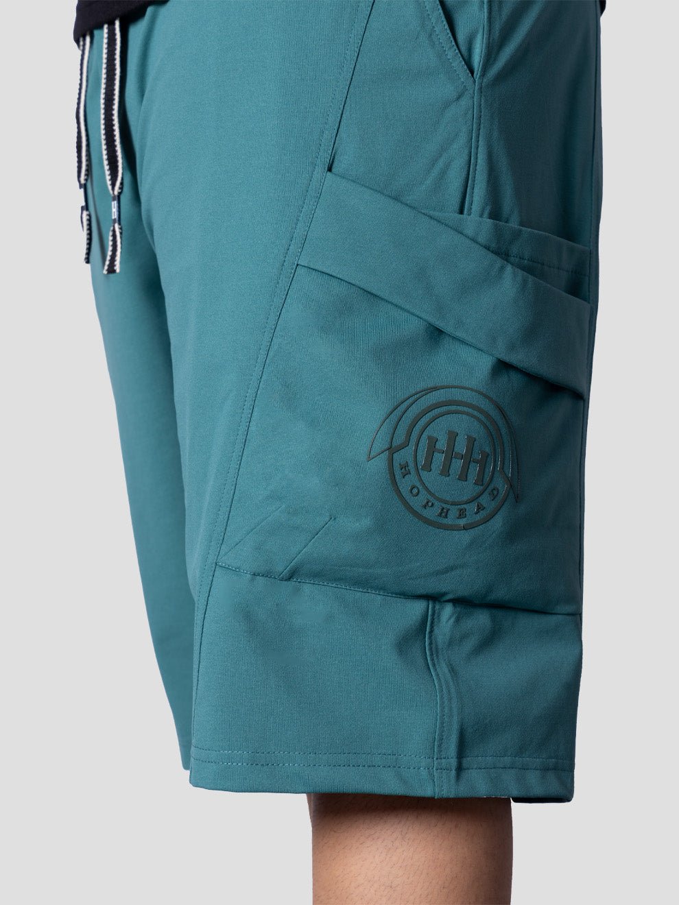 TURQUOISE CARPENTER POCKET OVERSIZED SHORTS - Hophead