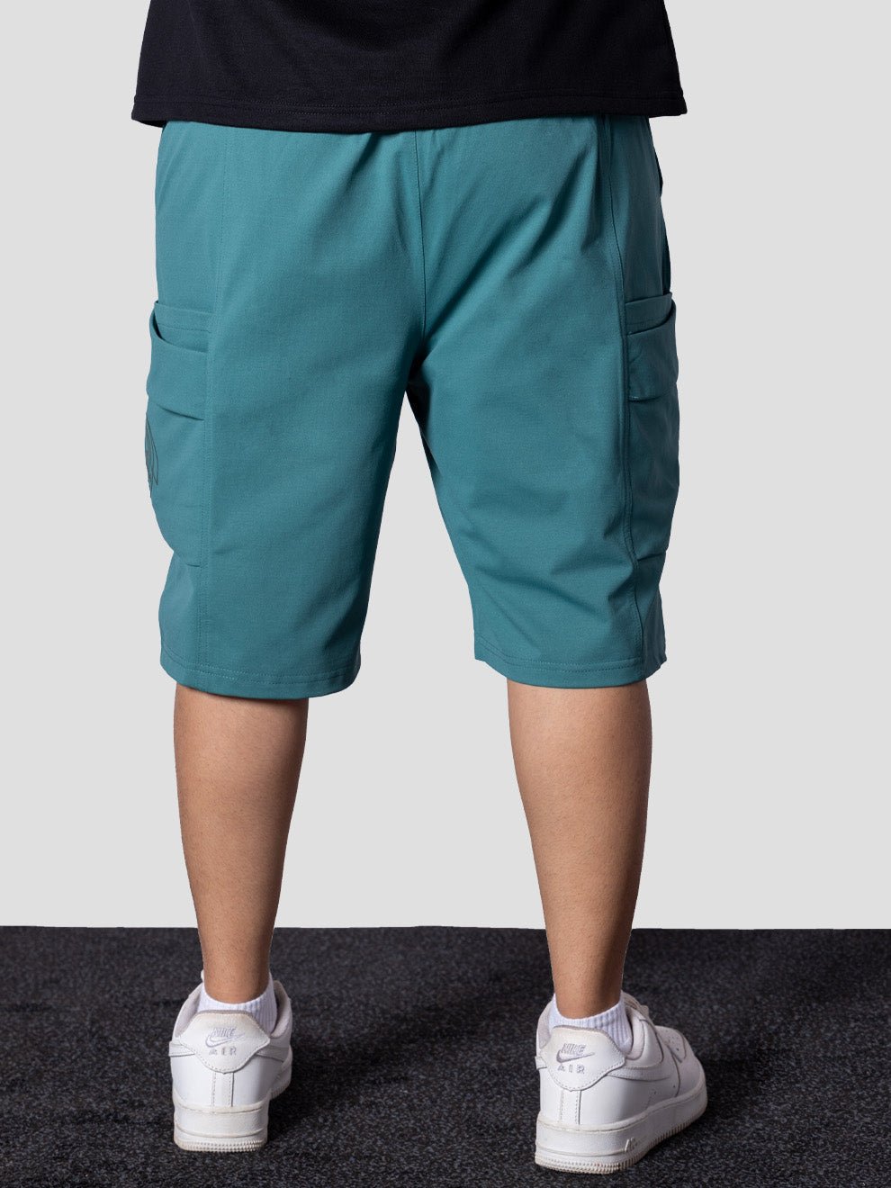 TURQUOISE CARPENTER POCKET OVERSIZED SHORTS - Hophead