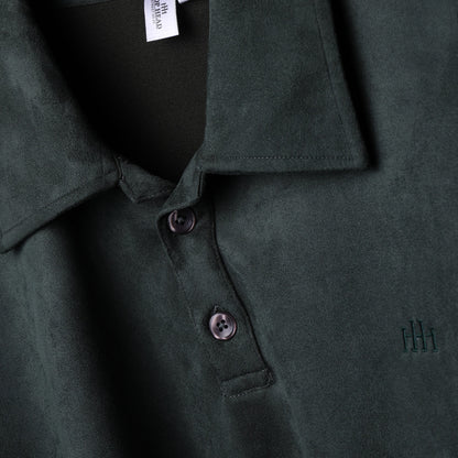 VINEYARD GREEN DUAL TONE SUEDE POLO