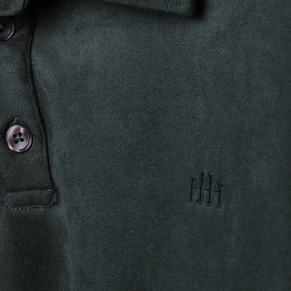 VINEYARD GREEN DUAL TONE SUEDE POLO