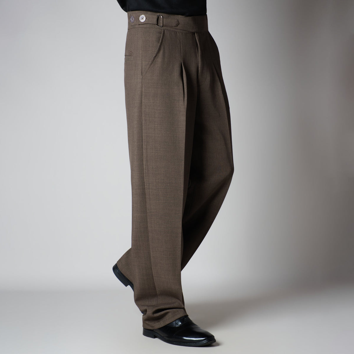 WALNUT D-RING ITALIAN STYLE TROUSER - Hophead