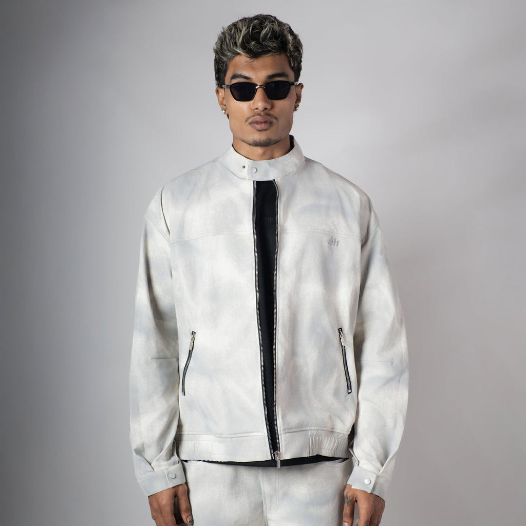 WHITE CLOUDRIP ZIPPER JACKET - Hophead