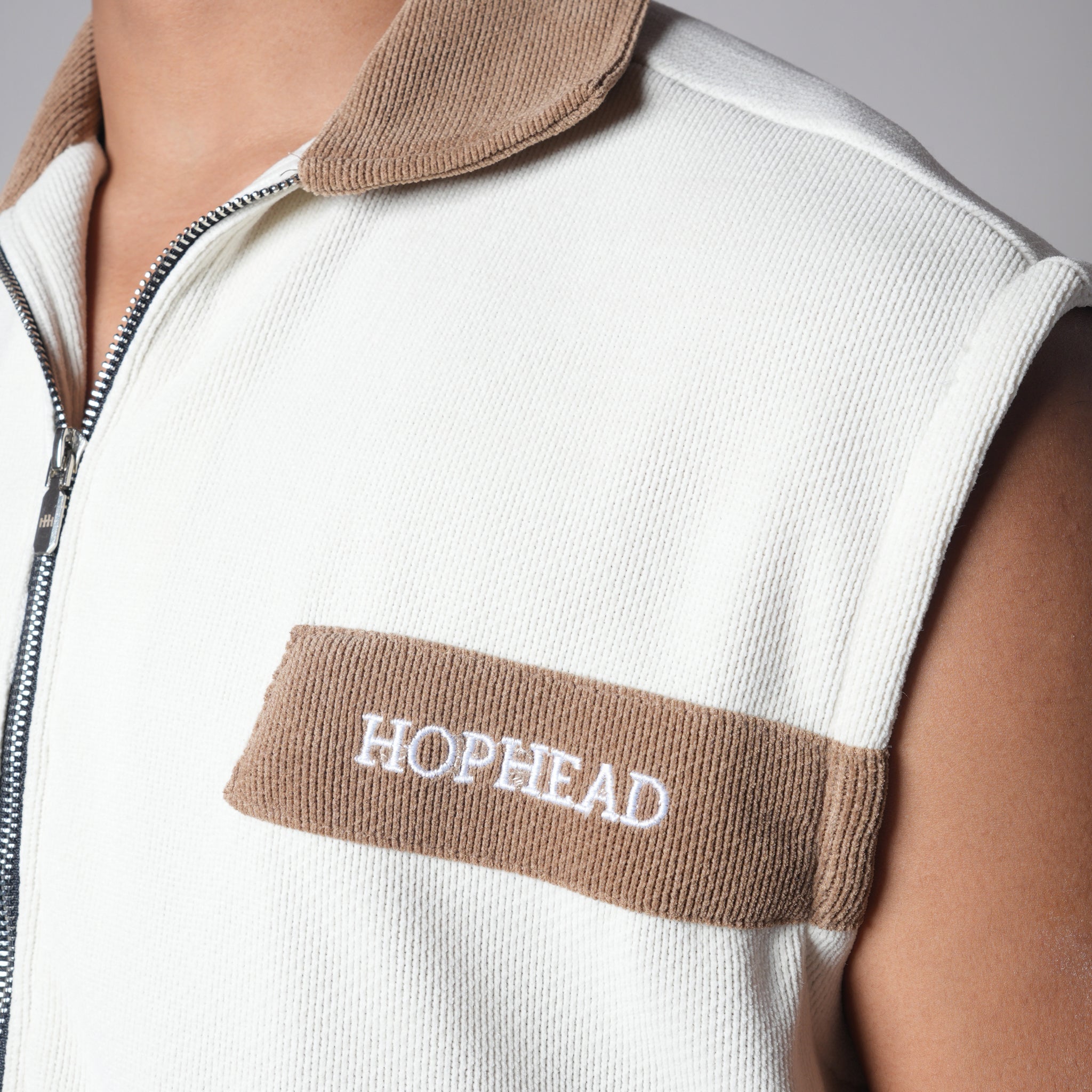 WHITE DUAL KNITDRIP UTILITY JACKET - Hophead