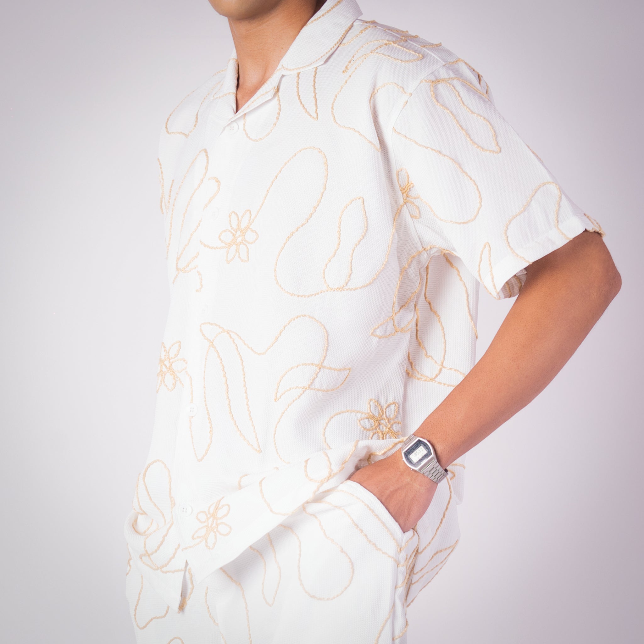 WHITE EMBROIDERED CO - ORD SET - Hophead