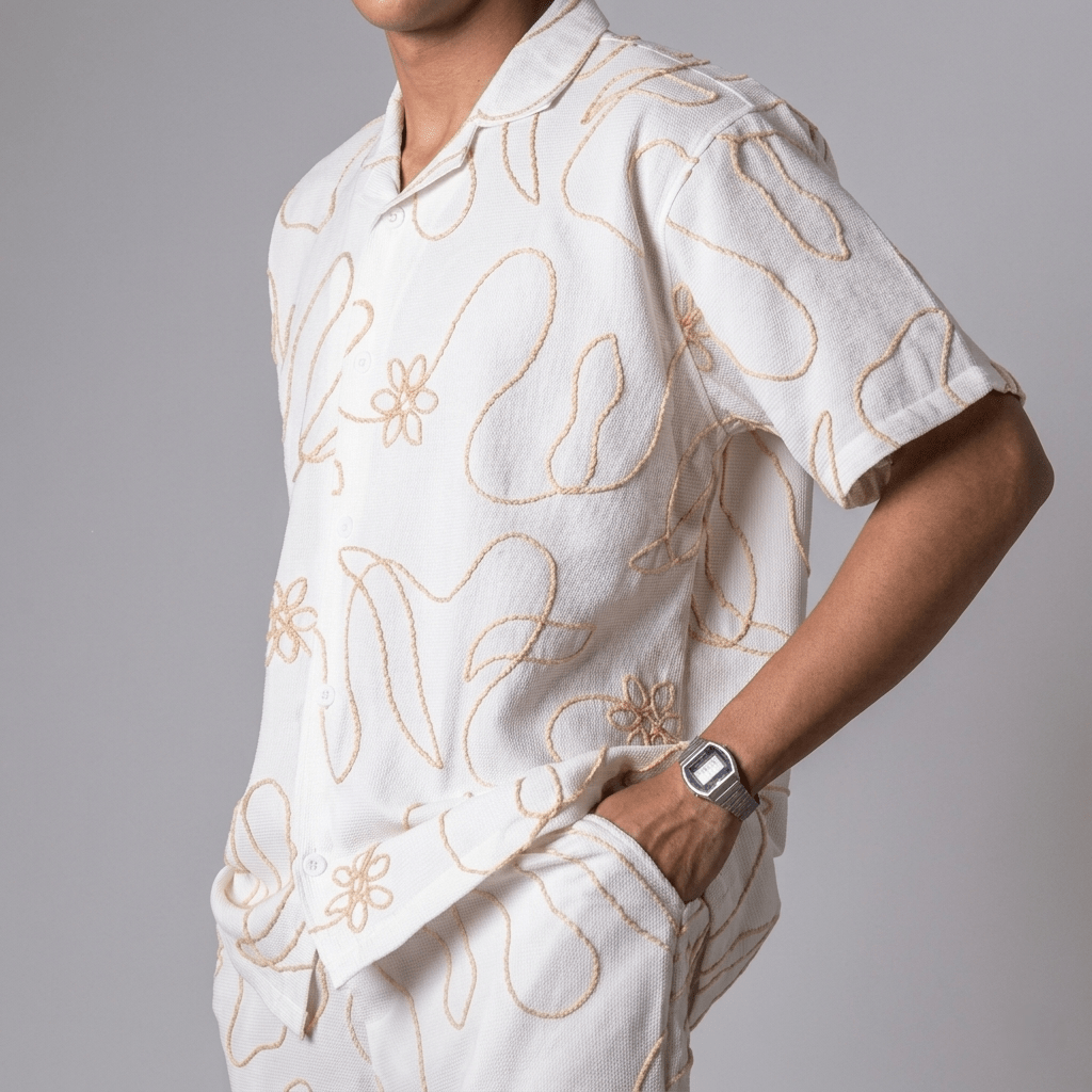 WHITE EMBROIDERED CO - ORD SET - Hophead