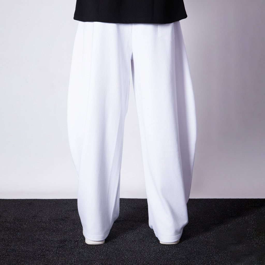 WHITE EXTREME BAGGY BASIC SWEATPANTS - Hophead