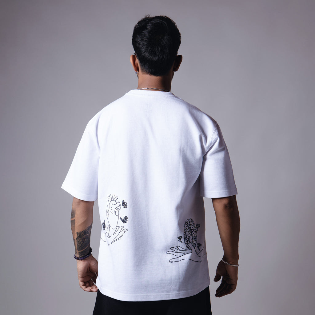 WHITE HEART AND MIND T - SHIRT - Hophead