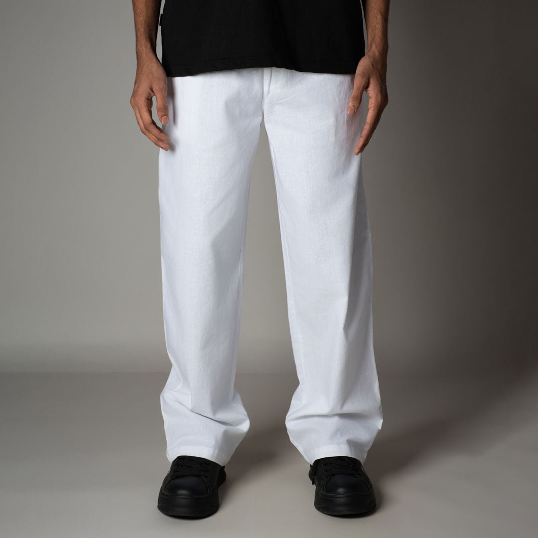 WHITE LINEN PANTS - Hophead