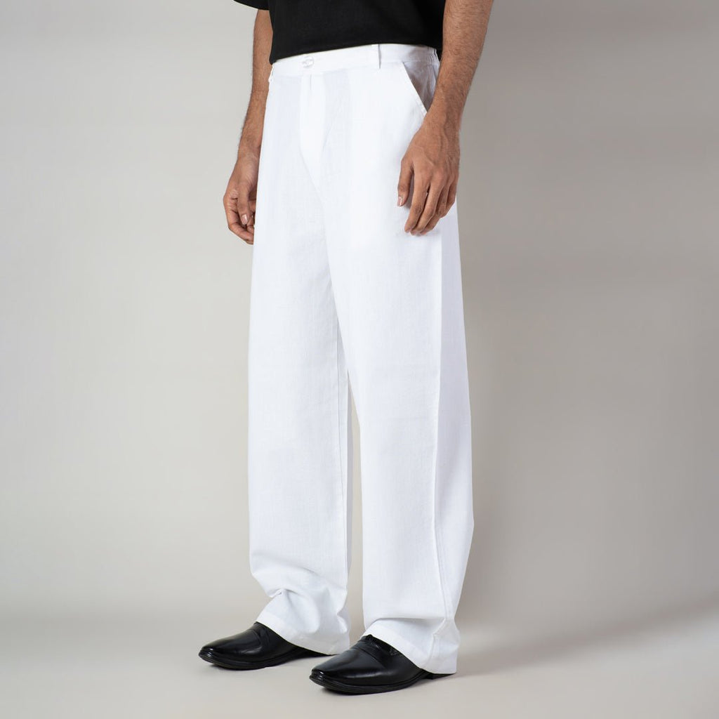 WHITE LINEN PANTS - Hophead