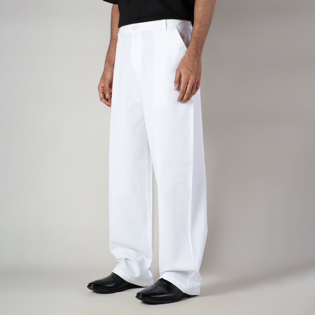 WHITE LINEN PANTS - Hophead
