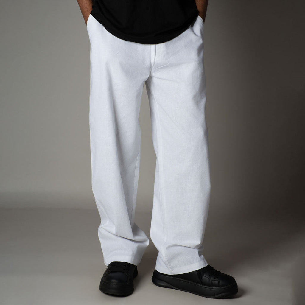 WHITE LINEN PANTS - Hophead