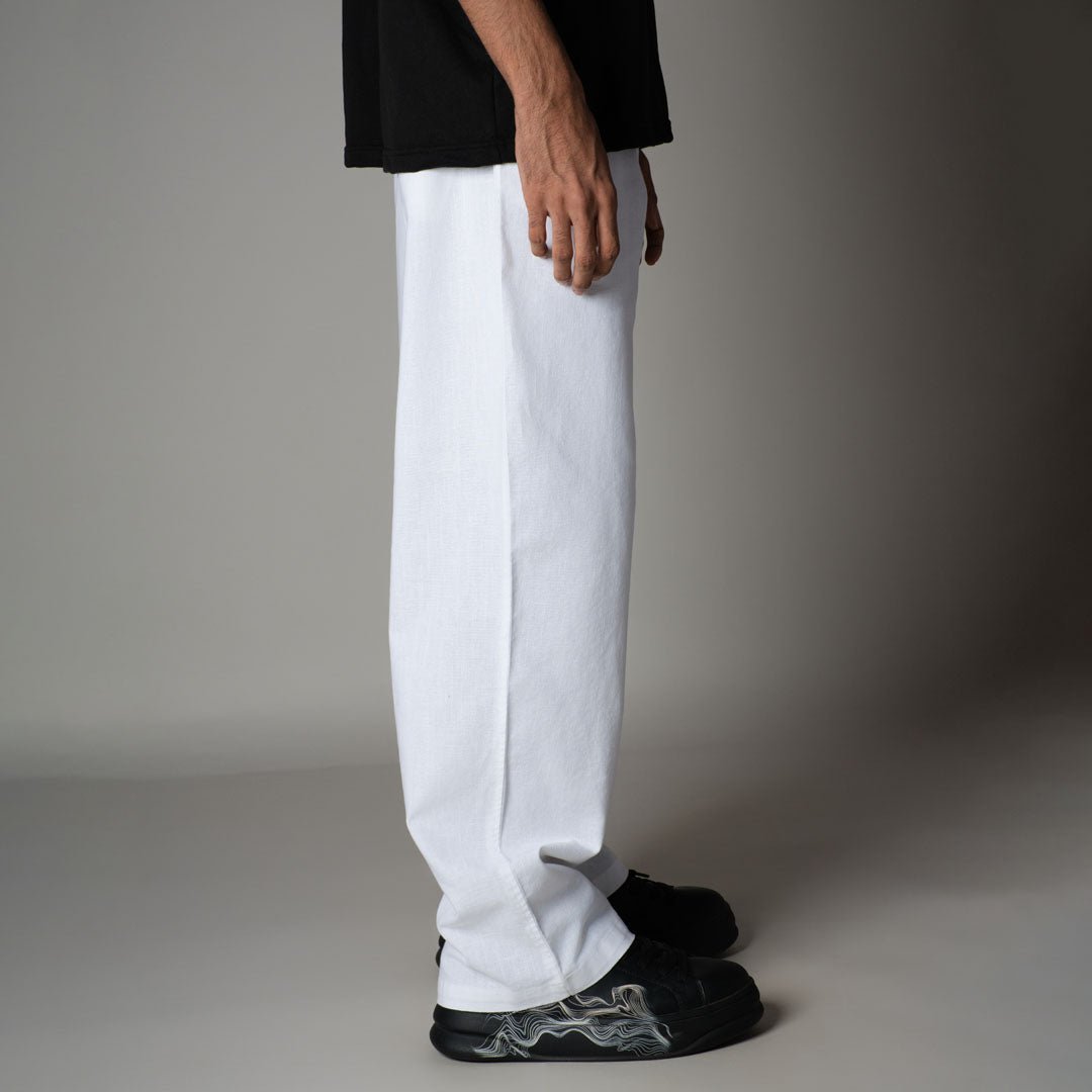 WHITE LINEN PANTS - Hophead
