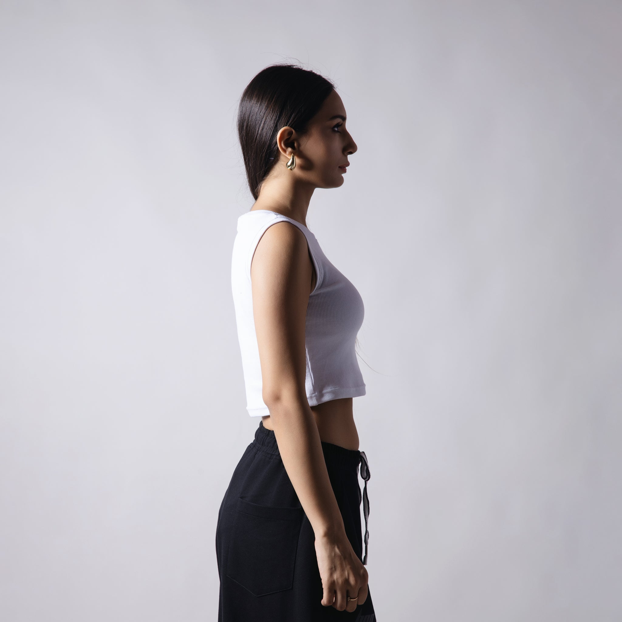 WHITE RIB TOP - Hophead