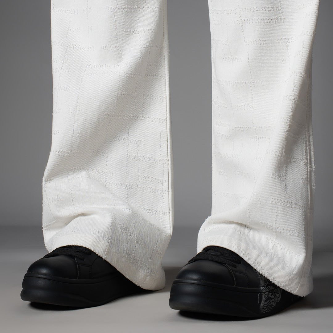 WHITE ROOFING BOOT CUT DENIM - Hophead