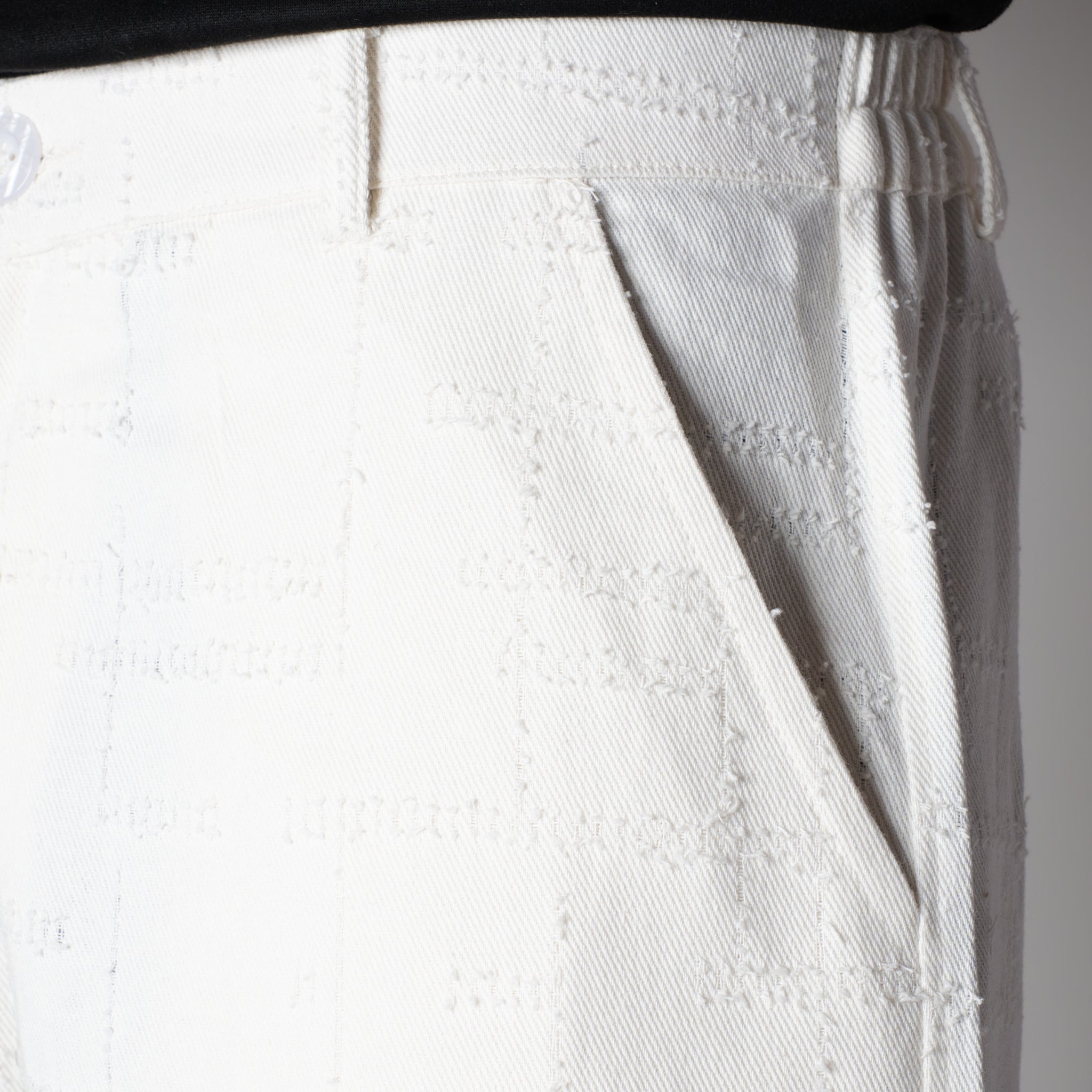 WHITE ROOFING BOOT CUT DENIM - Hophead