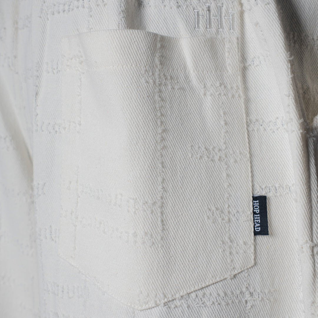 WHITE ROOFING BOOT CUT DENIM - Hophead