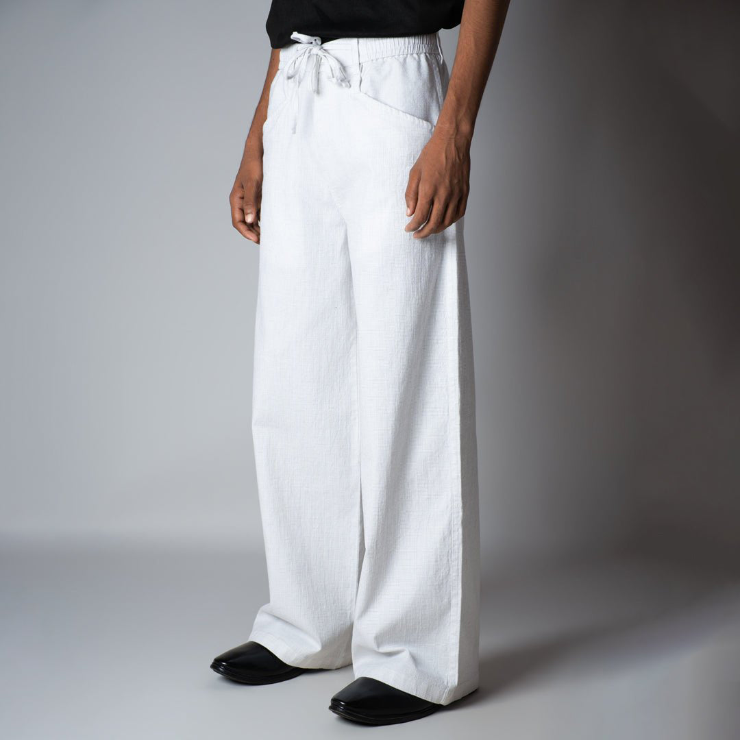 WHITE SOFTMOVE COTTON PANTS
