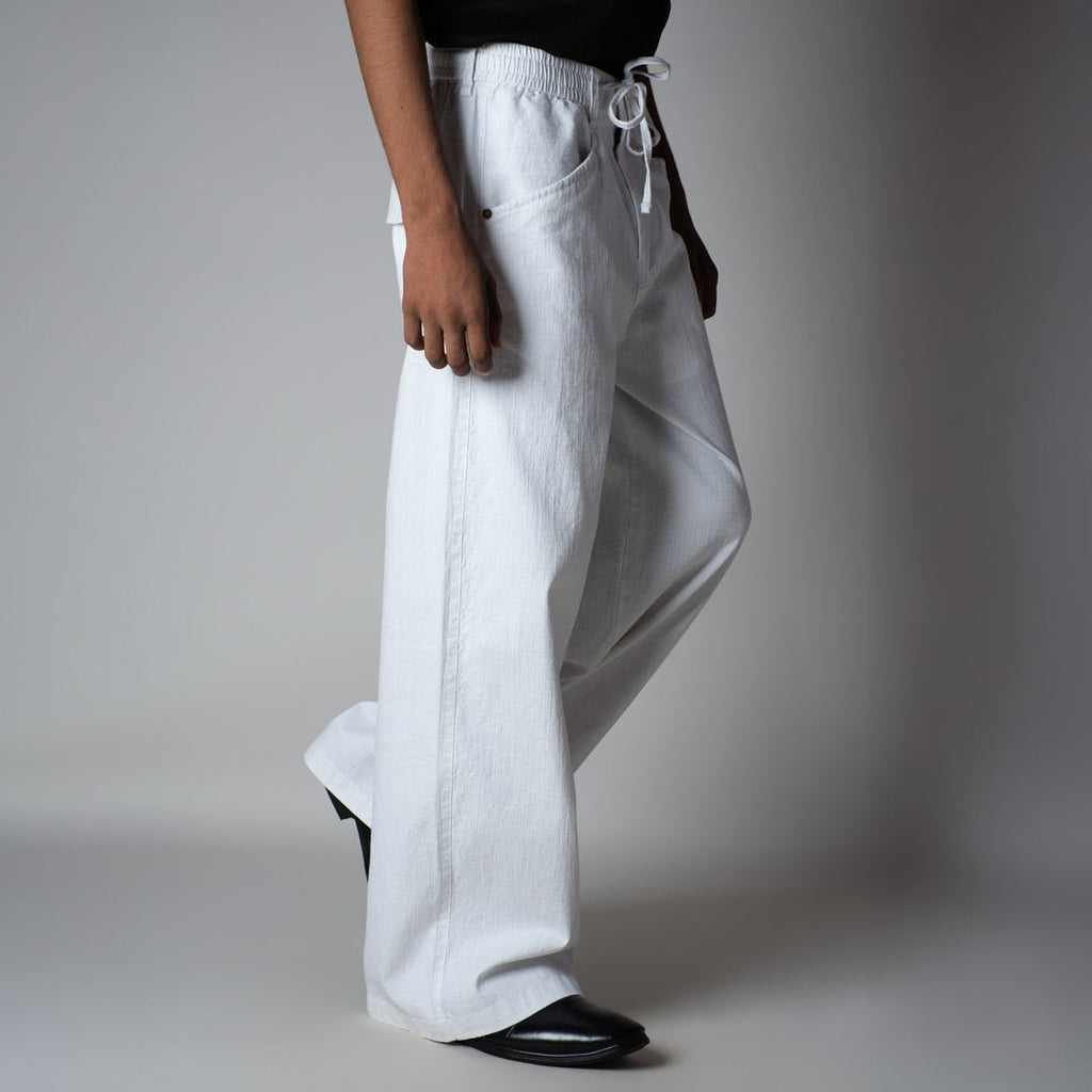 WHITE SOFTMOVE COTTON PANTS - Hophead